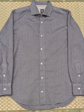 Eleventy First Class Button Up Dress Shirt Men's Size 15.75/40 Made in Italy